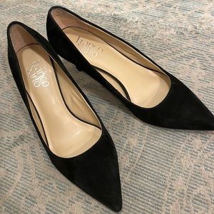 Franco Sarto “Tudor” Suede Pump in Black US7